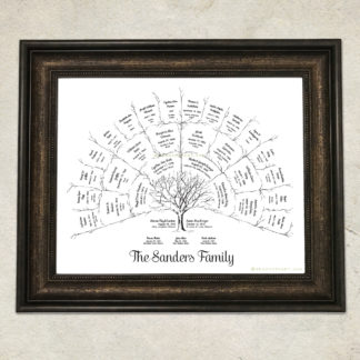 4 Generation Ancestor Family Tree - Branches