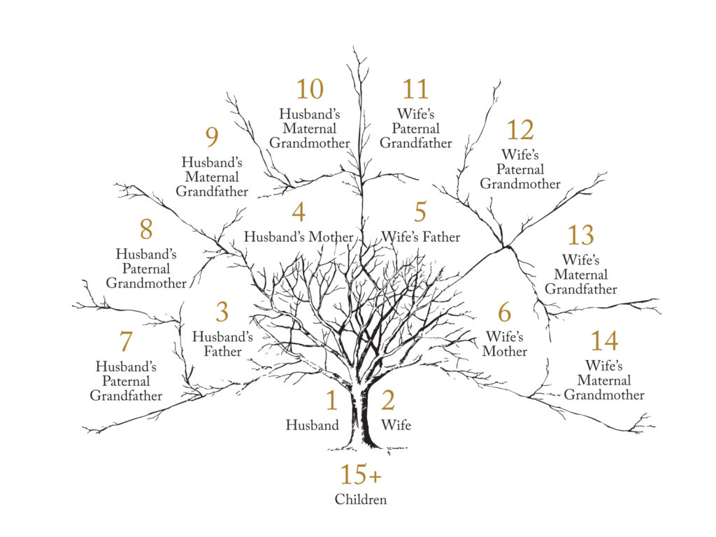3 Generation Ancestor Family Tree — Name Submission Instructions Branches